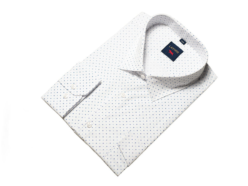 DUŻA koszula męska casual BIAŁA drobny wzorek 48/49-4XL zdjęcie 2