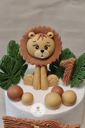 ZESTAW SAFARI LEW Figurki z masy cukrowej, dekoracja na tort ROCZEK/CHRZEST na Arena.pl
