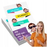 Ulotki A6 200 szt DWUSTRONNE jednostronne KOLOR