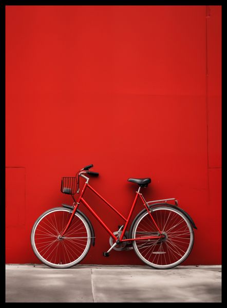 Plakat 40x55cm Czerwony Rower zdjęcie 2