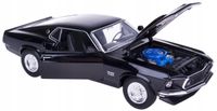 FORD MUSTANG BOSS 429 MODEL METAL WELLY 1:24 CZARNY