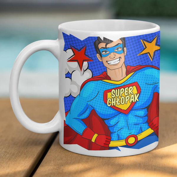 Kubek z nadrukiem - Super Chłopak zdjęcie 1