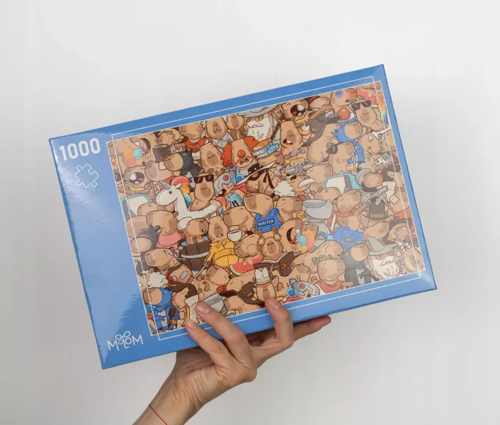 Puzzle 1000 elementów. Kapibara impossible zdjęcie 1
