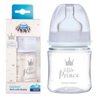 CANPOL Butelka antykolkowa easystart 0m+ 120ml niebieska ROYAL BABY