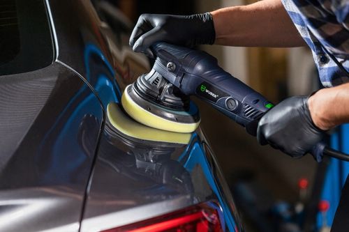 POLERKA SAMOCHODOWA 1500W MIMOŚRODOWA Z REGULACJĄ OSCYLACYJNA + GĄBKI +PADY na Arena.pl