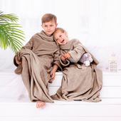 Koc z rękawami Lazy 90x105 Beżowy DecoKing
