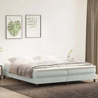 Łóżko Box Spring bez materaca Jasnoszary 200x220 cm Aksamit