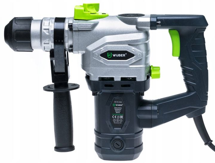 MŁOTOWIERTARKA MŁOT UDAROWY SDS+ WUBER 2100W WALIZKA ZESTAW zdjęcie 9