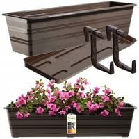 Kadax Doniczka Skrzynka Balkonowa 60cm + 2 Uchwyty