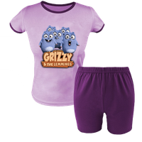 Krótka Piżama dziecięca Grizzy i Lemingi