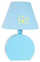 Lampa stołowa nocna dla dzieci niebieska z abażurem w gwiazdki Candellux