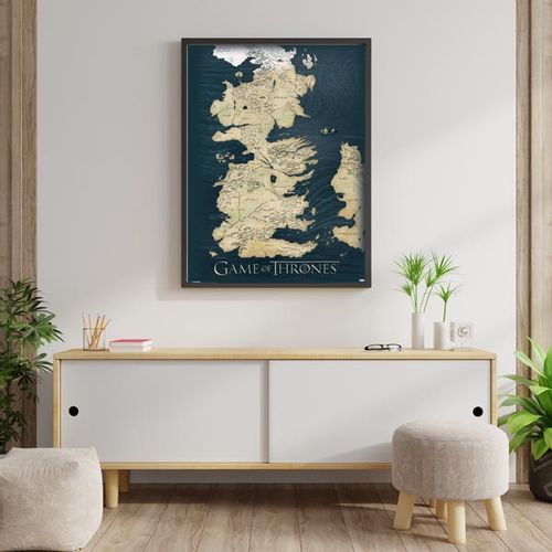 Gra o Tron Mapa Królestw - plakat 61x91,5 cm na Arena.pl