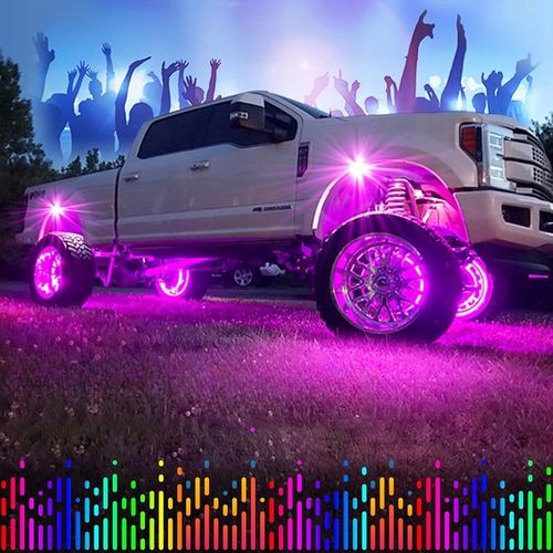 PODŚWIETLENIE PODWOZIA LED RGB LAMPKI POD SAMOCHÓD AUTO 8szt + PILOT APPka na Arena.pl