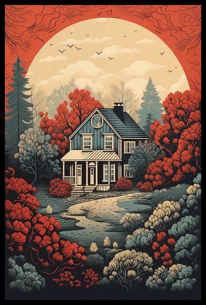 Plakat 40x60cm Idylla Rustykalna zdjęcie 2