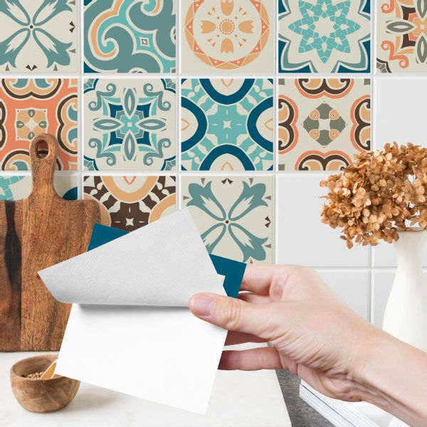 Naklejki Na Płytki Pastele MOZAIKA Marokańska Zestaw 24 szt. 25x25 zdjęcie 1