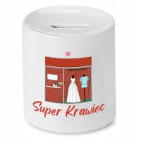 Skarbonka Dla Krawcowej Krawca Super Krawiec Z Nadrukiem Ze Zdjęciem