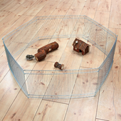 TRIXIE kojec klatka wybieg chomika myszy gryzoni 8 ścianek składany ocynk