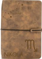 Notes z ekoskóry notatnik A5 grawer personalizowany PREZENT ZNAK ZODIAKU