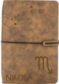 Notes z ekoskóry notatnik A5 grawer personalizowany PREZENT ZNAK ZODIAKU