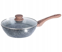 PATELNIA Z POKRYWKĄ MARMUR WOK Ø24cm POKRYWA