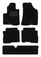 Dywaniki welurowe do: Hyundai SantaFe II 2006-2012 7-osobowy czarne