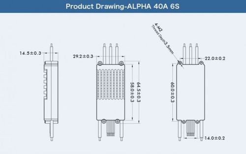 Regulator ESC ALPHA 40A LV 6S do dron wyścigowych na Arena.pl