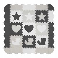 DUŻA MATA PIANKOWA PUZZLE EDUKACYJNE DLA DZIECI GRUBA SKŁADANA KOJEC 9 szt.