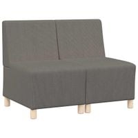 Modułowa sofa bez podłokietników 2 pcs Jasnoszary