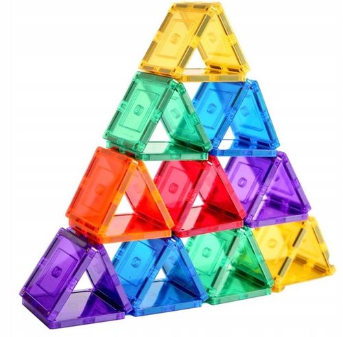 Klocki MAGNETYCZNE duży zestaw mocne magnesy PANELE MŁYN 130 elementów na Arena.pl