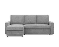 Narożnik do salonu, BLOM, sztruks, 231x140x92 cm, jasny szary | TYLETEGOTU