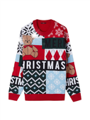 TEZENIS ŚWIĄTECZNY SWETER-EK UNISEX MĘSKI Z DŁUGIM RĘKAWEM MIŚ CHRISTMAS XL