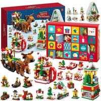 24-DNI KALENDARZ ADWENTOWY DLA DZIECI KLOCKI POCIĄG MIKOLAJ CHOINKA PREZENT