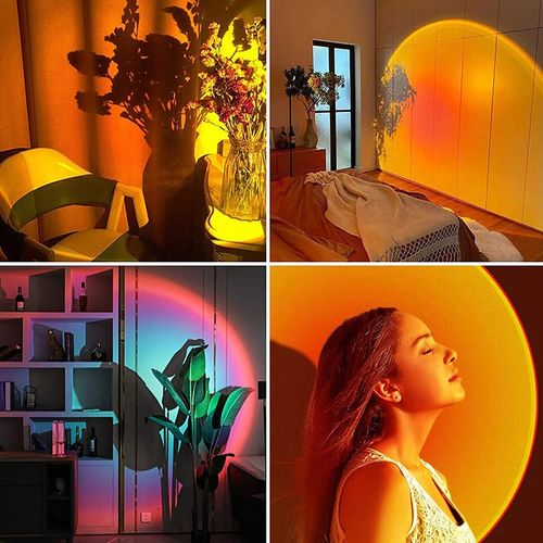 LAMPA ZACHÓD SŁOŃCA Lampka Sunset Lamp Projektor Wschód - Imitujaca Słońce na Arena.pl