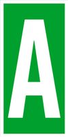 Tabliczka Grawerowana zielona 20x10 cm znak BHP na drzwi litery A