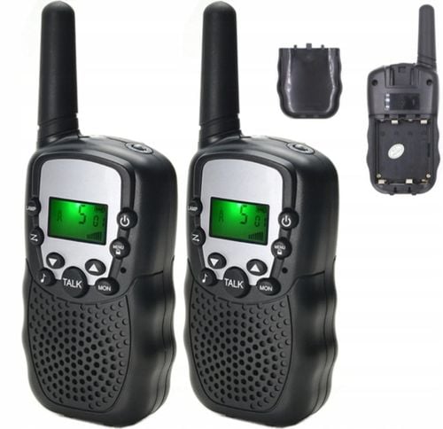 WALKIE TALKIE DLA DZIECI KRÓTKOFALÓWKA 2 SZT. ZASIĘG 3KM LATARKA CZARNE na Arena.pl
