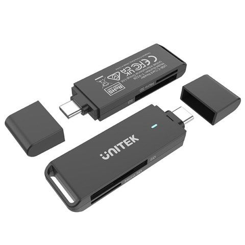Unitek Czytnik kart SD/microSD USB-A 5Gbps/USB-C zdjęcie 3