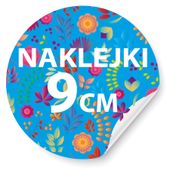 NAKLEJKI Z LOGO, ETYKIETY NA PACZKI 9cm 100szt.