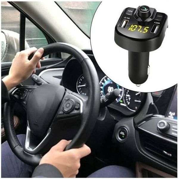 FM TRANSMITER SAMOCHODOWY MP3 ZESTAW ŁADOWARKA BLUETOOTH zdjęcie 2