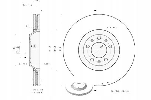 TARCZA HAM PRZOD 330X30 V BREMBO na Arena.pl