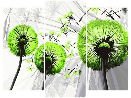 70 90CM OBRAZ 3 ELEM DMUCHAWCE KOLORZE LIMONKI ŚCIENNY DRUK PŁÓTNO na Arena.pl