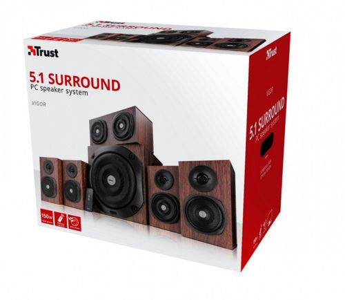 Vigor 5.1 Surround Speaker System for pc - drewniane na Arena.pl