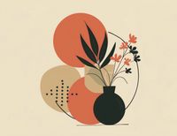 Plakat 65x50cm Wazon z Kwiatami