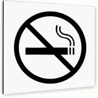 Tabliczka ALUMINIOWA ZAKAZ PALENIA BIAŁA Tablica nierdzewna PIKTOGRAM