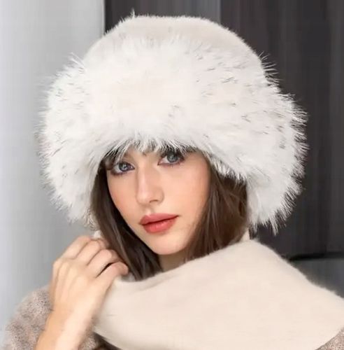 CZAPKA DAMSKA ZIMOWA MODNA ELEGANCKA CIEPŁA SZTUCZNE FUTERKO na Arena.pl