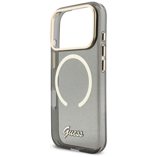 etui guess iml glitters script strap     magsafe do iphone 17 pro czarny zdjęcie 6