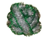 ŁAŃCUCH CHOINKOWY 6 metrów girlanda choinka SREBRNY ZIELONY  10cm