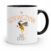 Kubek Czarny Dla Dziewczyny Dziewczyna Jest Osom Z Nadrukiem Ze Zdjęciem