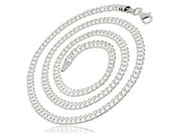 SREBRNY ŁAŃCUSZEK PANCER PANCERKA ROMBO 4.5MM 55CM