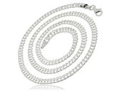 SREBRNY ŁAŃCUSZEK PANCER PANCERKA ROMBO 4.5MM 55CM