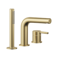 PI bateria wannowa 3 otworowa, złoty szczotkowany
